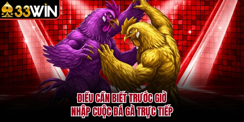 Điều cần biết trước giờ nhập cuộc đá gà trực tiếp