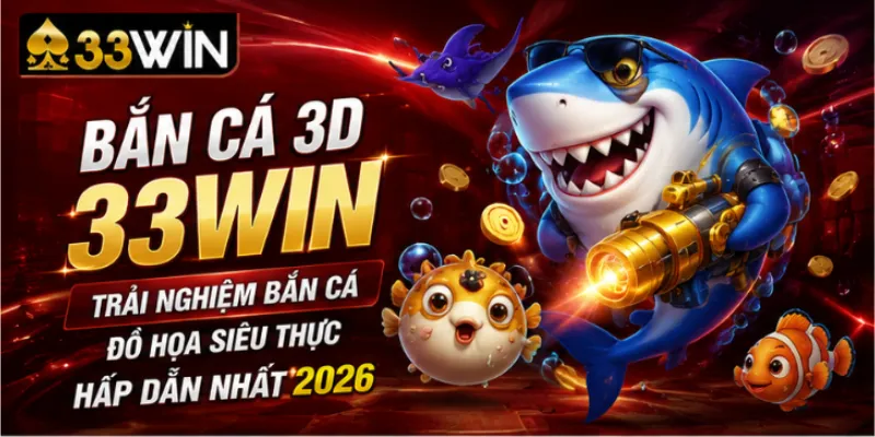 Bắn cá 3D 33Win – Trải nghiệm bắn cá đồ họa siêu thực hấp dẫn nhất 2026