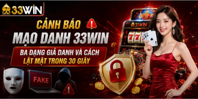 Cảnh báo mạo danh 33Win – Ba dạng giả danh và cách lật mặt trong 30 giây