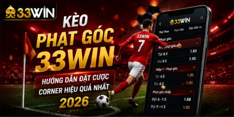Kèo phạt góc 33Win – Hướng dẫn đặt cược corner hiệu quả nhất 2026