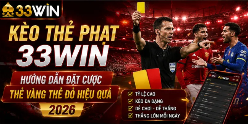 Kèo thẻ phạt 33Win – Hướng dẫn đặt cược thẻ vàng thẻ đỏ hiệu quả 2026