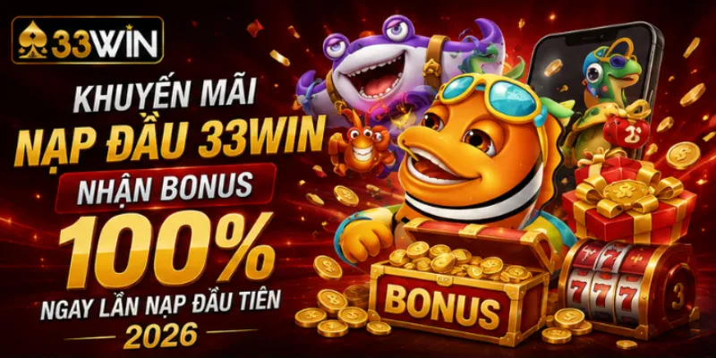 Khuyến mãi nạp đầu 33Win – Nhận bonus 100% ngay lần nạp đầu tiên 2026
