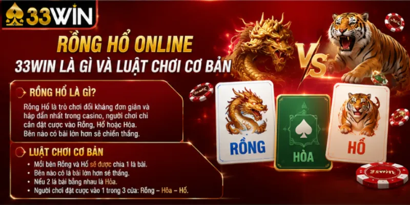 Rồng hổ online 33Win là gì và luật chơi cơ bản
